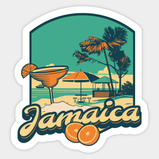 Jamaica Beach Holiday Sticker